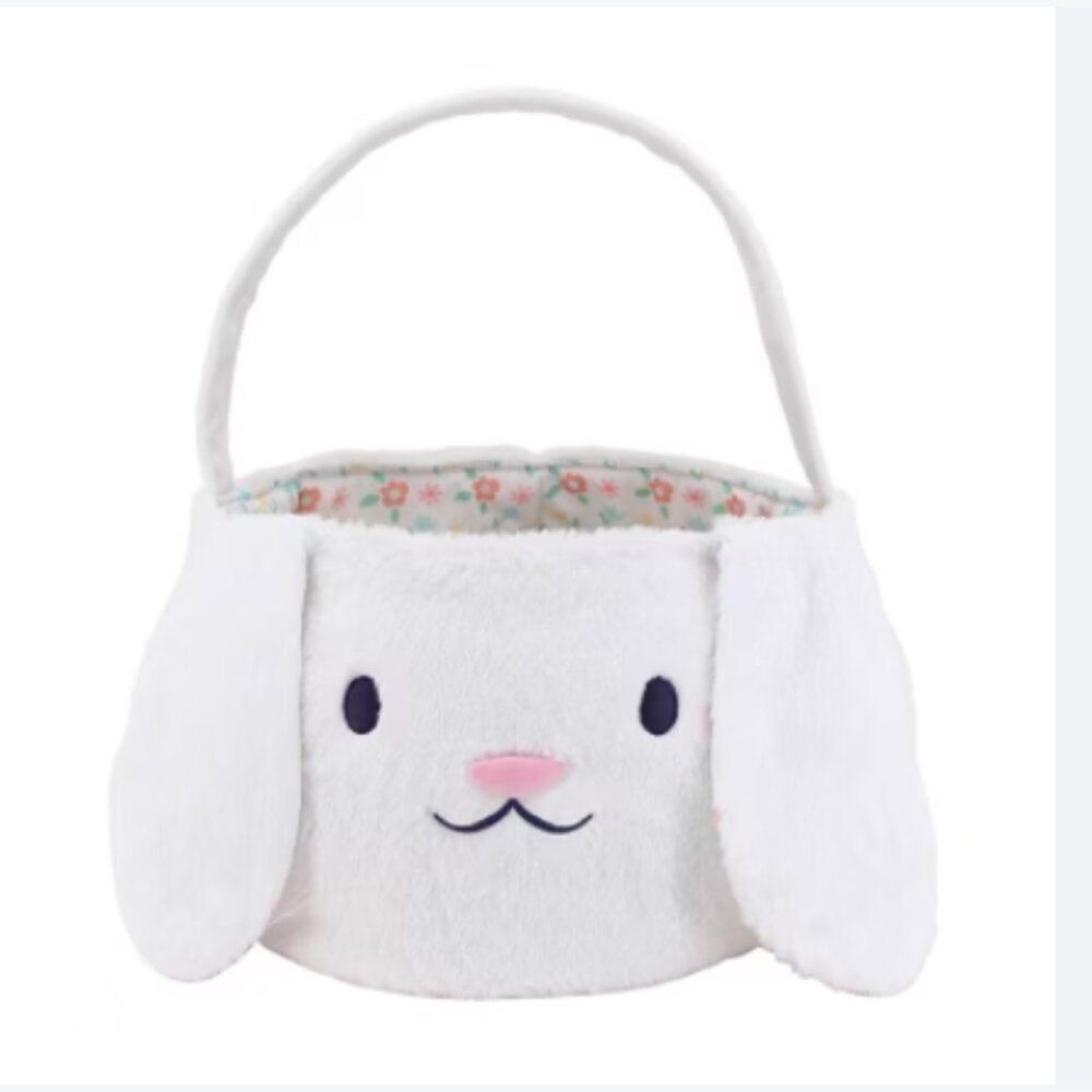 Spritz Jumbo Easter Basket White Plush Bunny Floppy Ears New with Tags